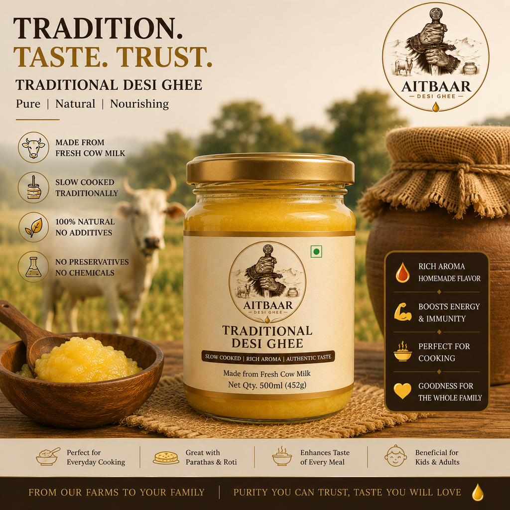 Traditional Desi Ghee – Pure Cow Milk Ghee